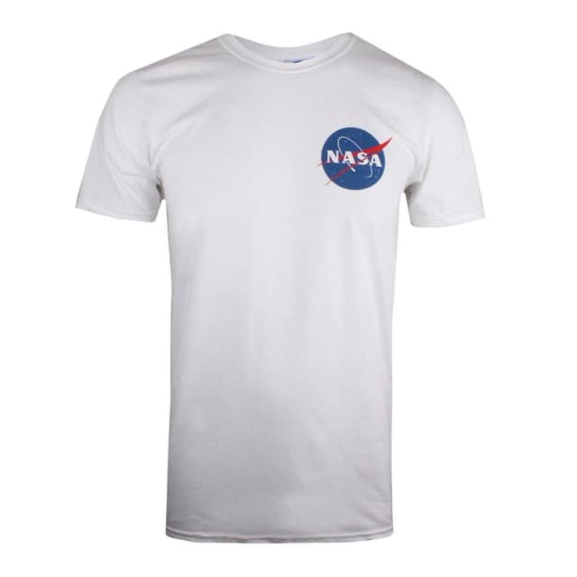 NASA NASA Core Logo Cotton Mens T-Shirt White White