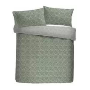 Murmur Light Green Cotton 180 Thread Count 'Dabble' Duvet Cover - double