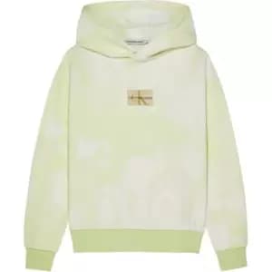 Calvin Klein Jeans Sun Bleached Aop Hoodie - Yellow