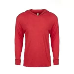 Next Level Adults Unisex Tri-Blend Long Sleeve T-Shirt Hoodie (L) (Vintage Red)