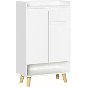 Homcom - Sideboard Storage Cabinet, Accent Cupboard with Drawer for Hallway White