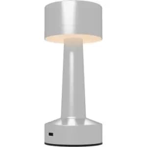 Homcom - LED Cordless Table Lamp with Battery Operated for Bedroom, Silver - Silver