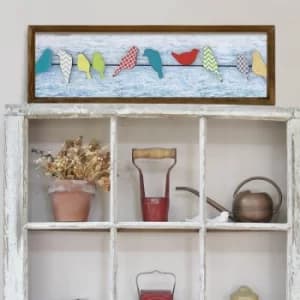 KZM410 Multicolor Decorative Framed MDF Painting