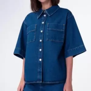 Aligne Giana Organic Cotton-Denim Shirt - UK 16