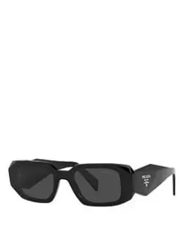 Prada Rectangle Acetate Sunglasses - Black