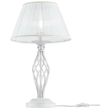 Maytoni Lighting - Grace Table Lamp White with Gold & Crystal, 1 Light, E14