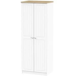 Robert Dyas Wilcox Ready Assembled 2-Door Wardrobe - Porcelain Ash