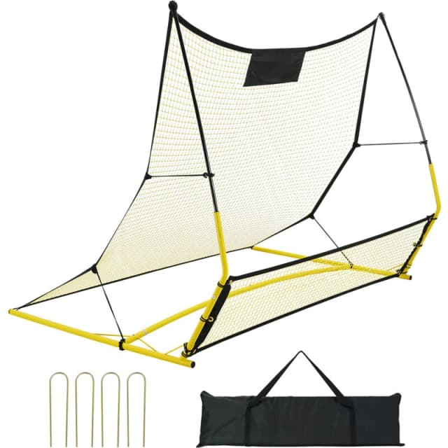 MOPHORN Mophorn - 2-IN-1 Portable Soccer Trainer, 72'x51' Rebounder Net, Iron Soccer Practice Equipment with Portable Bag, Ideal for Team and Solo Tra