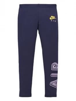 Nike Girls Nsw Air Favorites Leggings - Black/Purple
