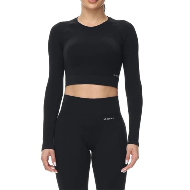 LA Gear L/S SL Crop 2 Pack - Black 8