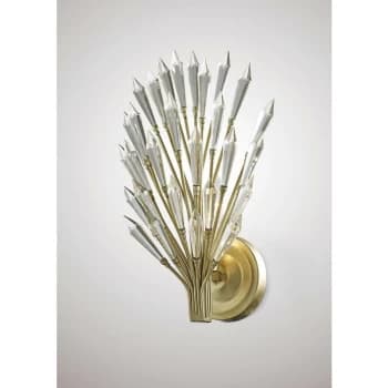 Wall light Fay 1 Bulb E14 Aged gold / silver / crystal