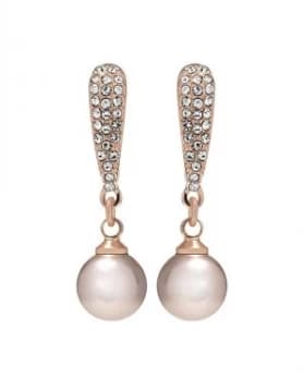 Jon Richard Rose Gold Pearl Earrings