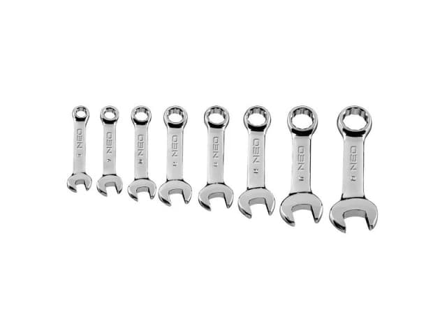 NEO TOOLS 09-791 Spanner Set, ring / open ended Number of tools: 8 Chrome Vanadium Steel Spanner Set,ring / open ended (2346)