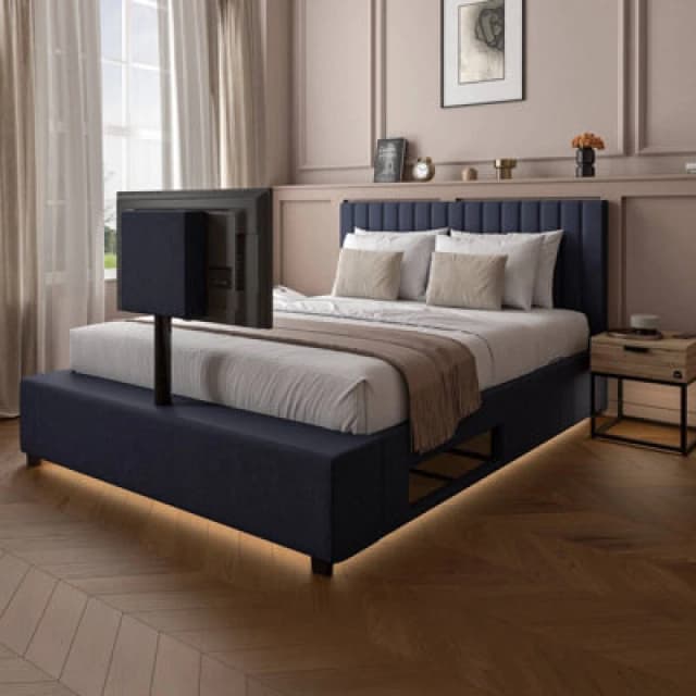 XR Living XR Living Maisie Double TV Bed Frame - Navy