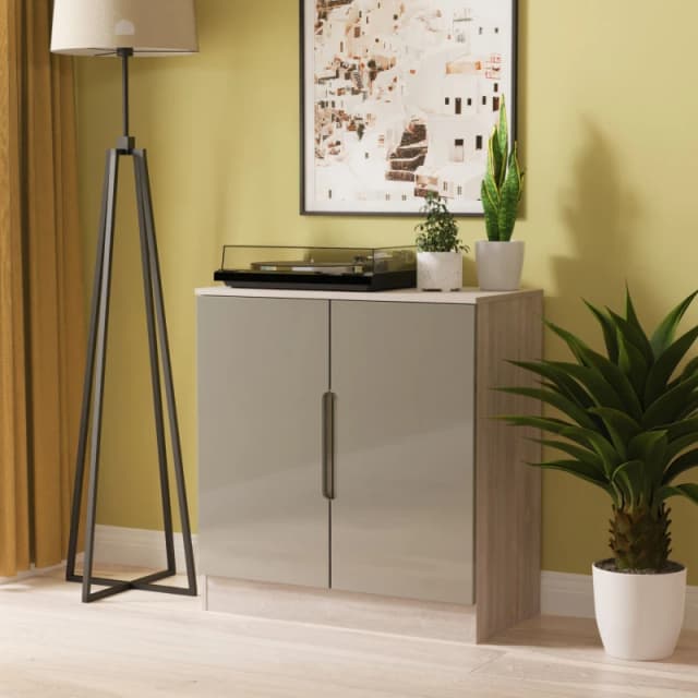 Ready Assembled 2 U Lucca 2 Door Cabinet (Ready Assembled) in Grey Grey Unisex