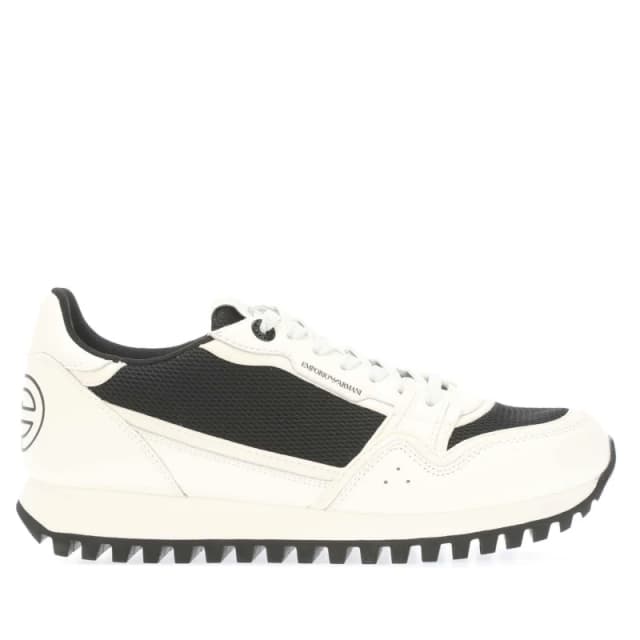 Armani Logo Trainers - White White 6