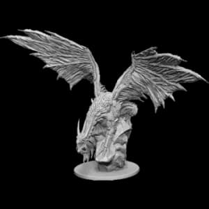 Pathfinder Battles Deep Cuts Unpainted Miniatures (W12.5) Silver Dragon