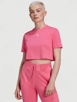 Adidas Originals Trefoil Cropped T-Shirt - Pink
