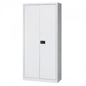 Steel contract cupboard with 3 shelves 1806mm high - black