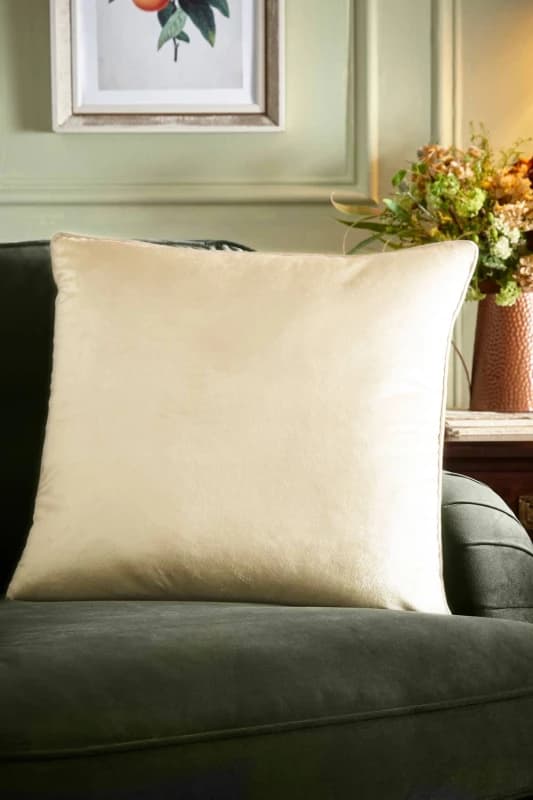 Appletree Harlan Velvet Touch 55cm x 55cm Filled Cushion Cream