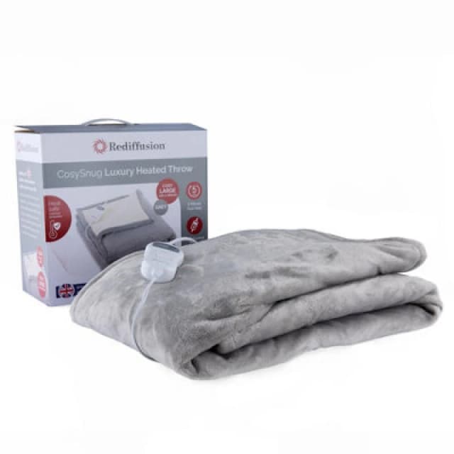 Rediffusion Heated Throw Luxury Cosysnug Grey