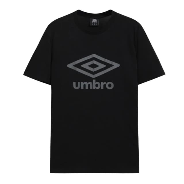 Umbro Umbro Men Stacked Logo T-Shirt in Black Size: Small Black S Male 5063652543733