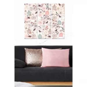 MDF6987362 Multicolor Decorative MDF Painting (3 Pieces)