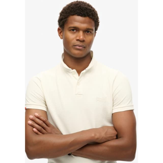 Superdry Mens Short Sleeve Polo Shirt White male Medium