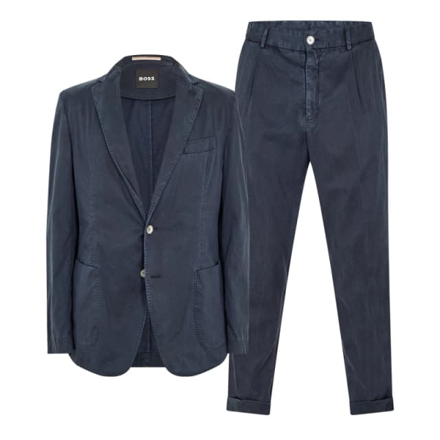 Boss Mens C-Hanry-2Pcs-D-241F Suit Dark Blue male 36 (46)