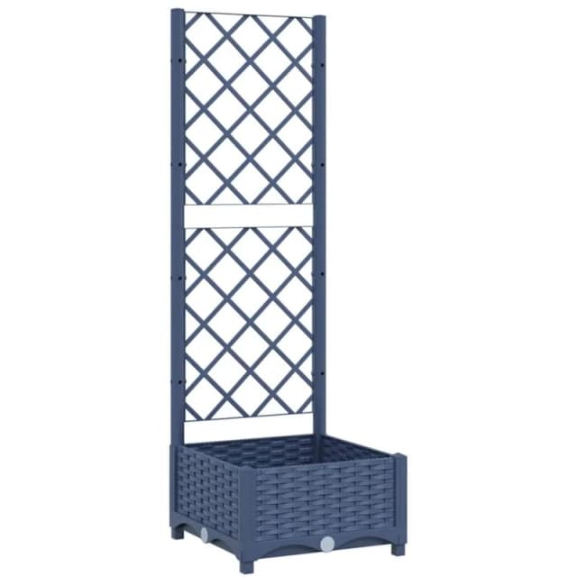 VIDAXL Garden Planter with Trellis Blue Grey 40x40x121.5cm pp Vidaxl 8720286875964