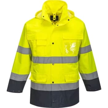 Portwest Lite 3 in 1 Hi Vis Jacket and Detachable Fleece Yellow / Navy S