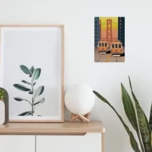 San Francisco Multicolor Decorative Metal Wall Accessory