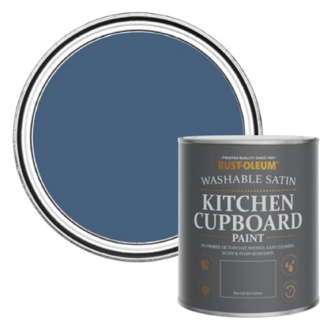 Rust-Oleum Ink Blue Satin Kitchen Cupboard Paint 750Ml