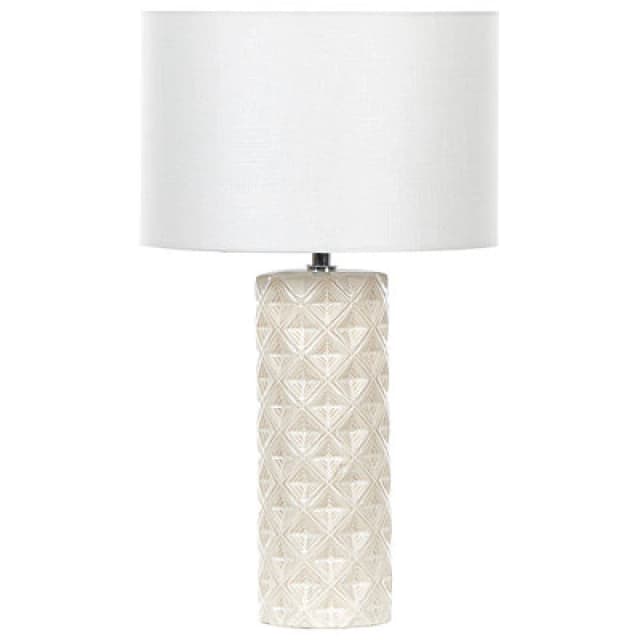 Beliani Table Lamp Balonne Ceramic Light Beige