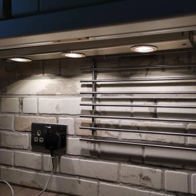 EGLO Eglo Kob LED Satin Nickel Under Cabinet Light, (L) 60cm in Silver Silver One Size Unisex 9002759937072