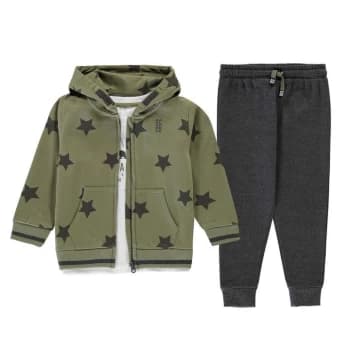 SoulCal 3 Piece Jogger Set Infant Boys - Khaki Star