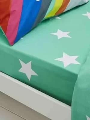 Born To Be Born To Shine Fitted Sheet, Multi, Size Double