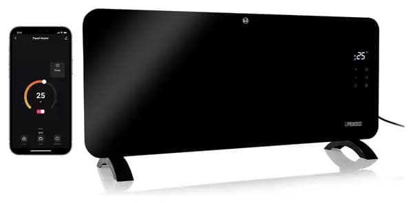 Princess Princess 2kW Smart Glass Panel Heater - Black