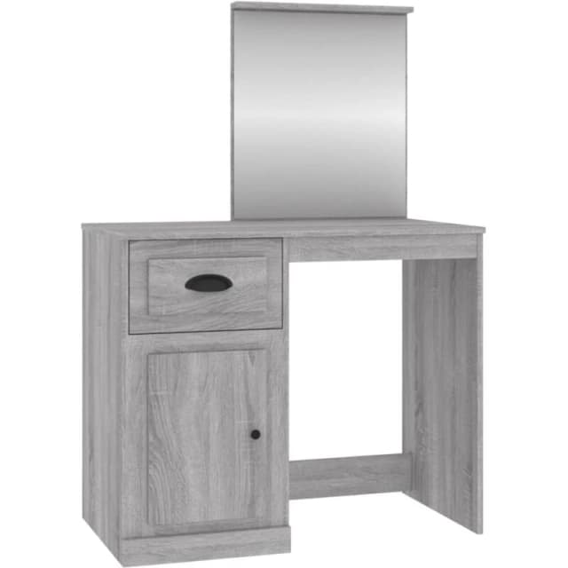 VIDAXL Dressing Table with Mirror Grey Sonona 90x50x132.5cm Engineered Wood vidaXL 8720845794088