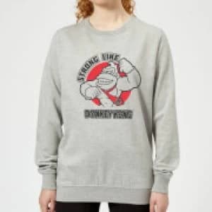 Nintendo Donkey Kong Strong Like Donkey Kong Womens Sweatshirt - Grey - L