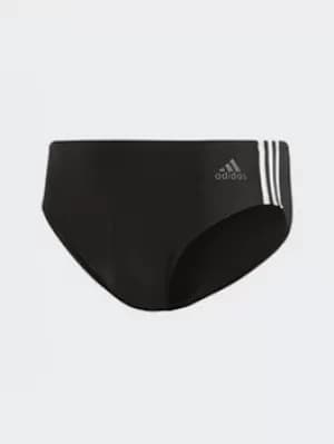 adidas Fitness 3-stripes Swim Trunks, Blue/White, Size 28, Men