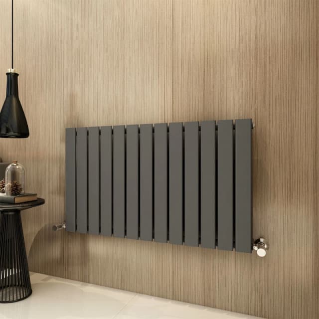 MCC Direct Designer Flat Panel Single Radiator 600x884mm Anthracite Grey