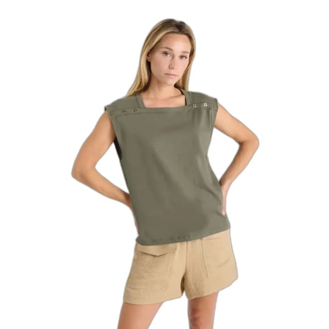 Le Temps des cerises Womens T-Shirt Le Temps des cerises Marina Vert Female XS