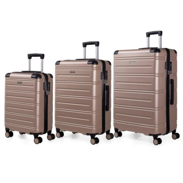 Pierre Cardin Lyon Hard Shell Suitcase Travel luggage Champagne unisex Small