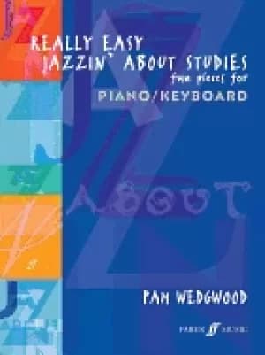 really easy jazzin about studies fun pieces for piano keyboard