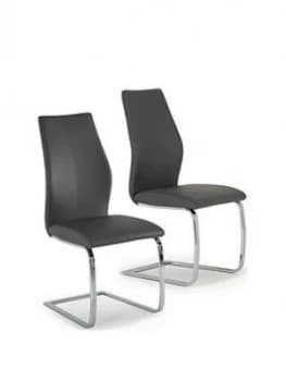 Vida Living Enis Pair Of Dining Chairs - Grey