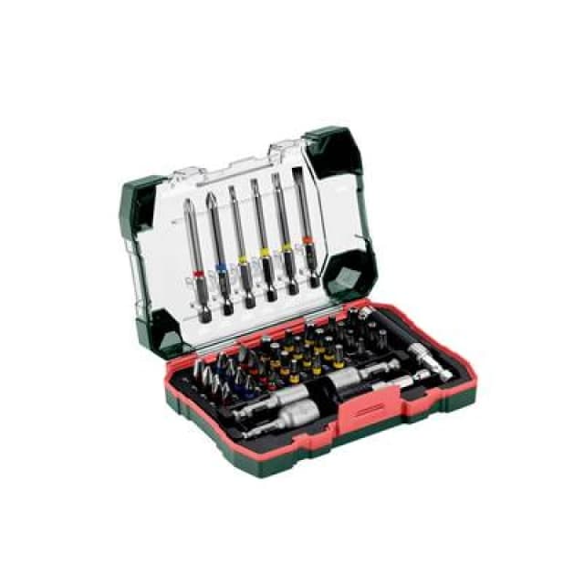 METABO 626719000 Screwdriver Bit Set Plastic Cassette 43 Chrome Vanadium Steel Screwdriver Bit Set (6625)