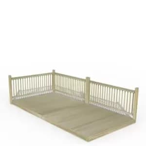 Forest Garden Decking Kit 2.4 x 4.8m with 4 x Balustrade