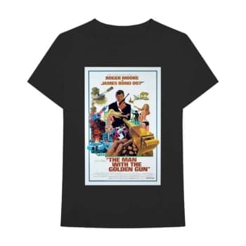 James Bond 007 - The Man With The Golden Gun Poster Unisex Large T-Shirt - Black