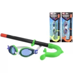 M.Y British Standard Goggle & Snorkel Set Green, Yellow or Orange